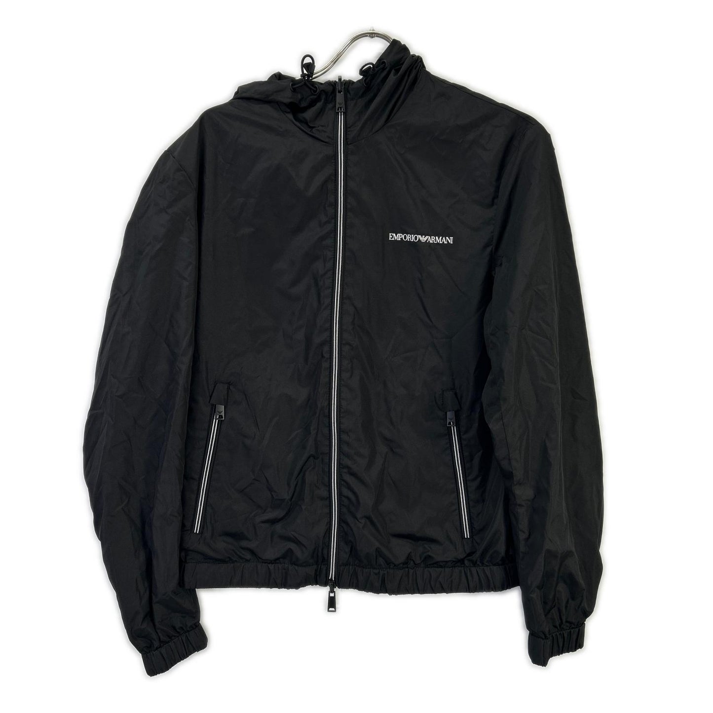 EMPORIOARMANI Black Reversible Nylon Jacket Size 46