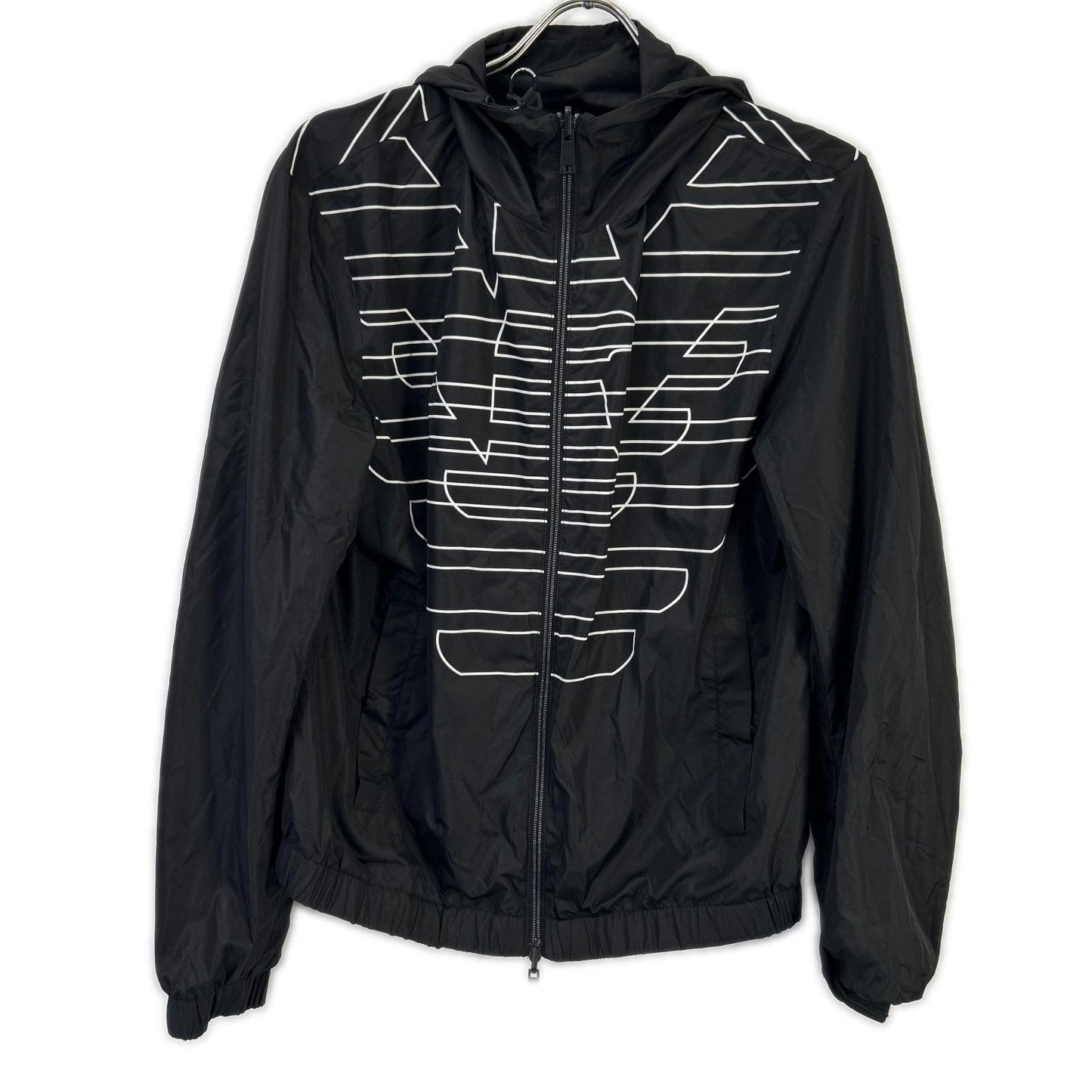 EMPORIOARMANI Black Reversible Nylon Jacket Size 46
