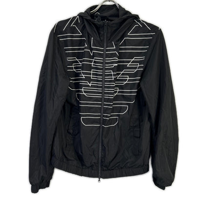 EMPORIOARMANI Black Reversible Nylon Jacket Size 46