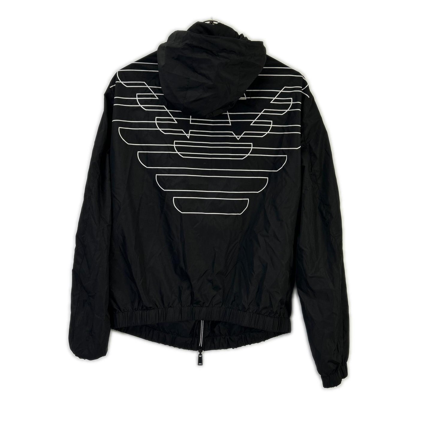 EMPORIOARMANI Black Reversible Nylon Jacket Size 46