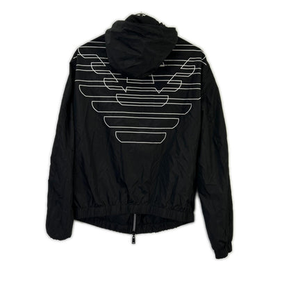 EMPORIOARMANI Black Reversible Nylon Jacket Size 46