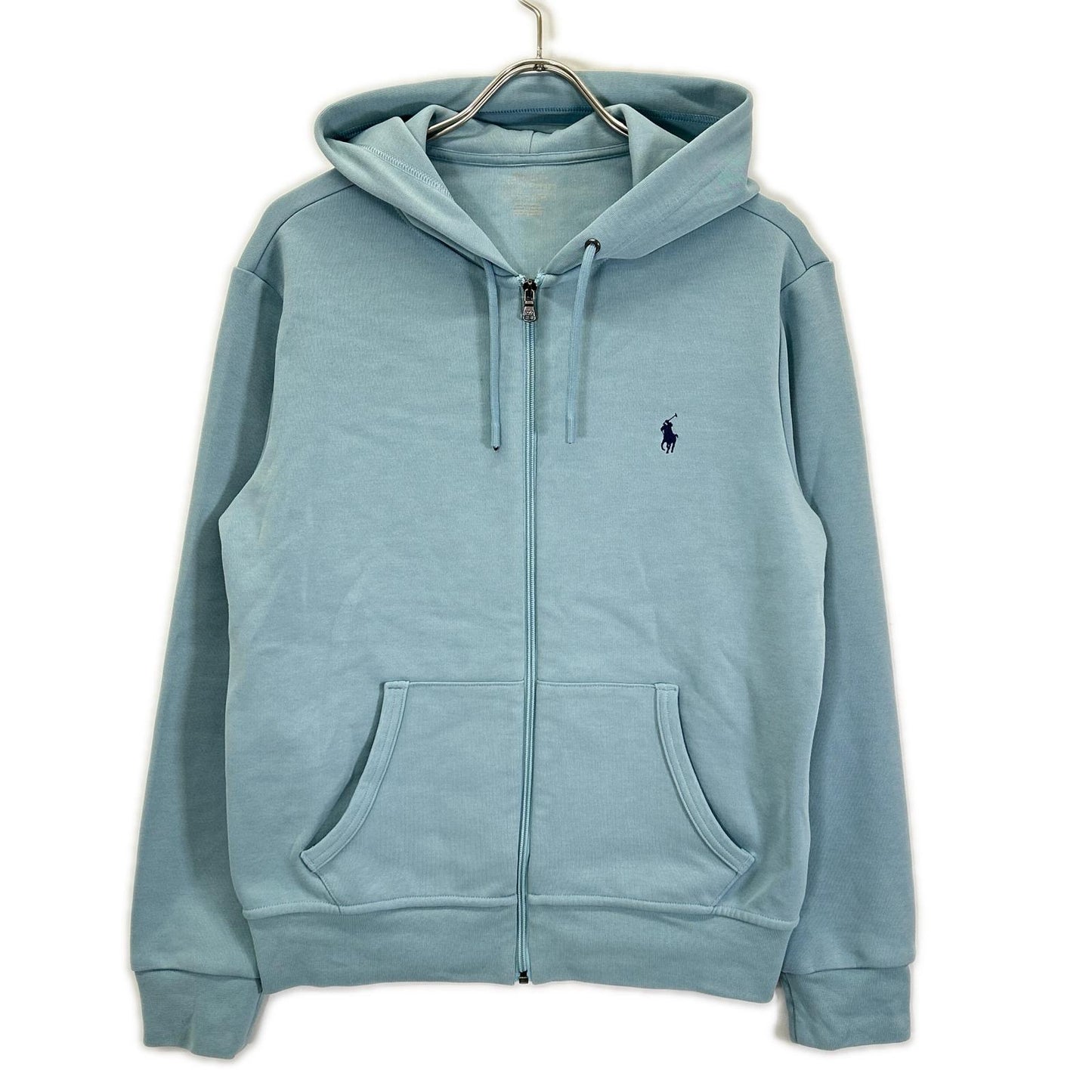 POLObyRalphLauren Light Blue Polyester Zip-Up Hoodie Jacket Size S