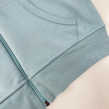 POLObyRalphLauren Light Blue Polyester Zip-Up Hoodie Jacket Size S