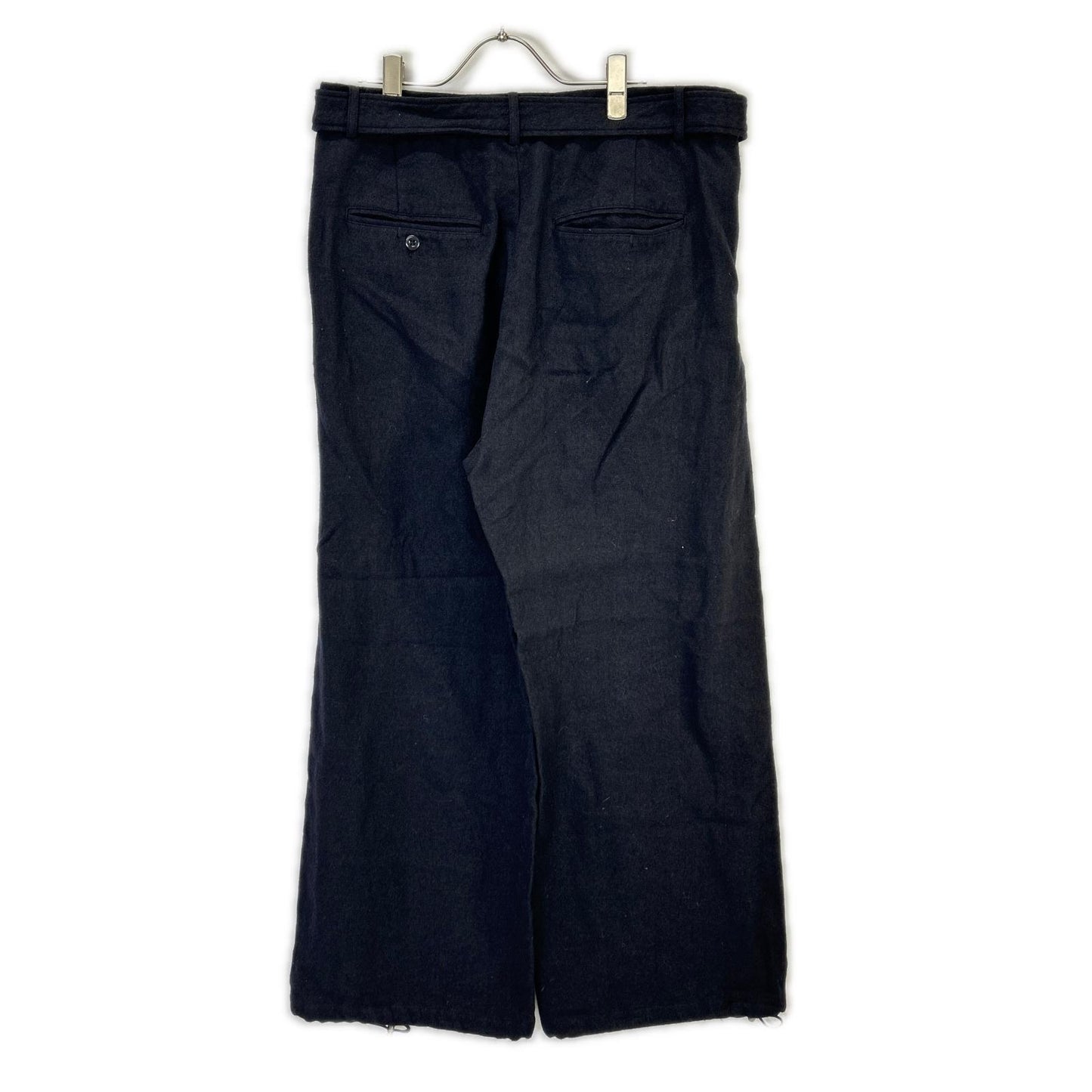MANDO Navy Linen Wool Belted Pants Size 3