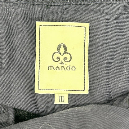 MANDO Navy Linen Wool Belted Pants Size 3