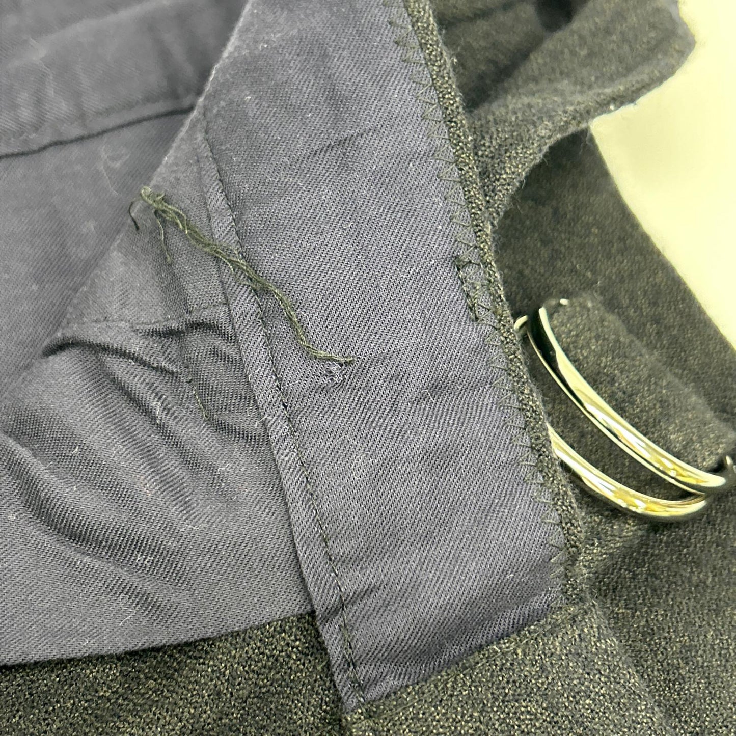 MANDO Navy Linen Wool Belted Pants Size 3