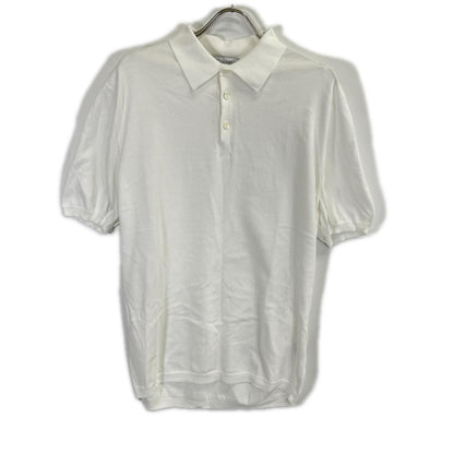 Cruciani White 27 Gauge Cotton Knit Polo Size 54