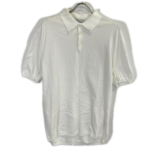 Cruciani White 27 Gauge Cotton Knit Polo Size 54