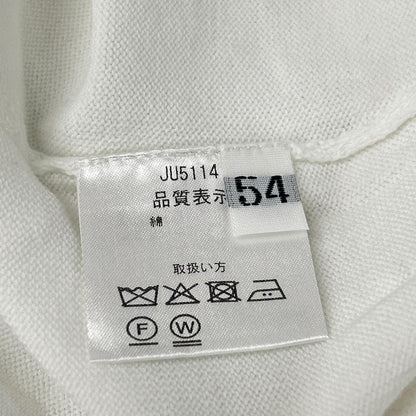 Cruciani White 27 Gauge Cotton Knit Polo Size 54