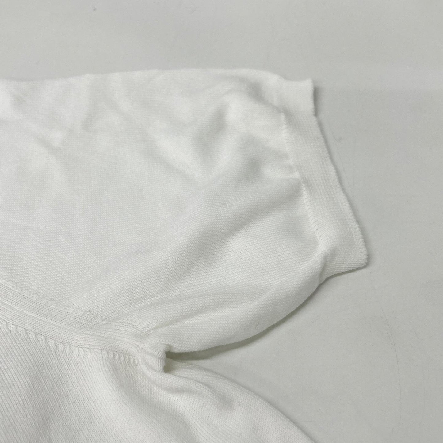 Cruciani White 27 Gauge Cotton Knit Polo Size 54