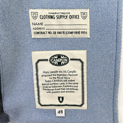 CAMPLIN Blue Double-breasted Wool P-Coat