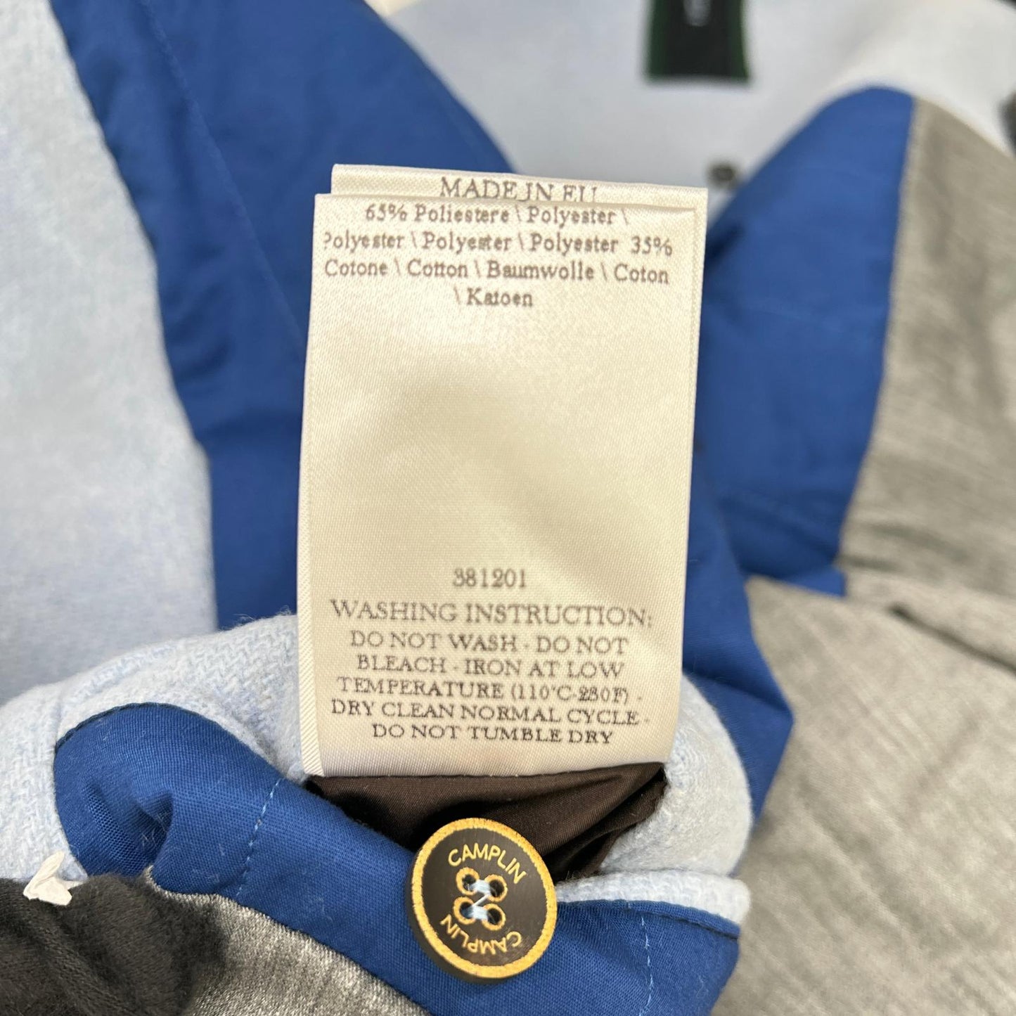 CAMPLIN Blue Double-breasted Wool P-Coat