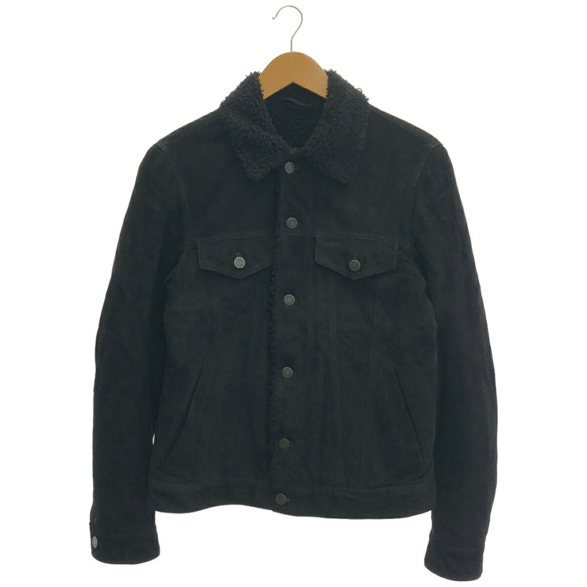 EMMETI Shearling Suede Boa Jacket Size 44