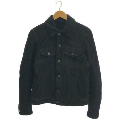EMMETI Shearling Suede Boa Jacket Size 44