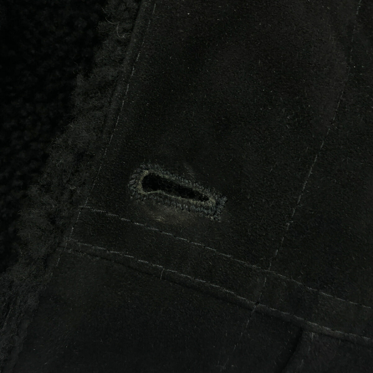 EMMETI Shearling Suede Boa Jacket Size 44