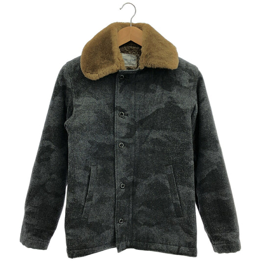 STUDIO D'ARTISAN Camo Melton Boa Jacket Size 36