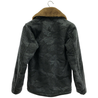 STUDIO D'ARTISAN Camo Melton Boa Jacket Size 36