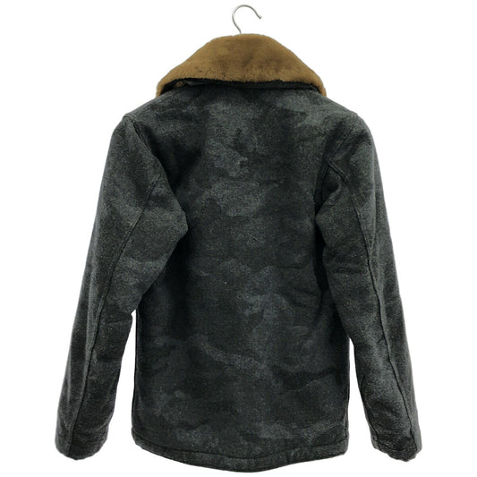 STUDIO D'ARTISAN Camo Melton Boa Jacket Size 36
