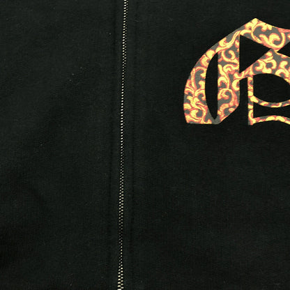 JOHN GALLIANO Black Print Zip Hoodie Size XS