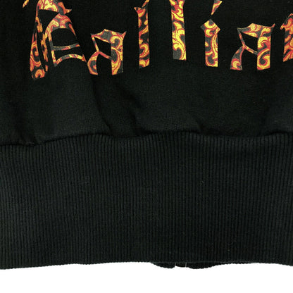 JOHN GALLIANO Black Print Zip Hoodie Size XS