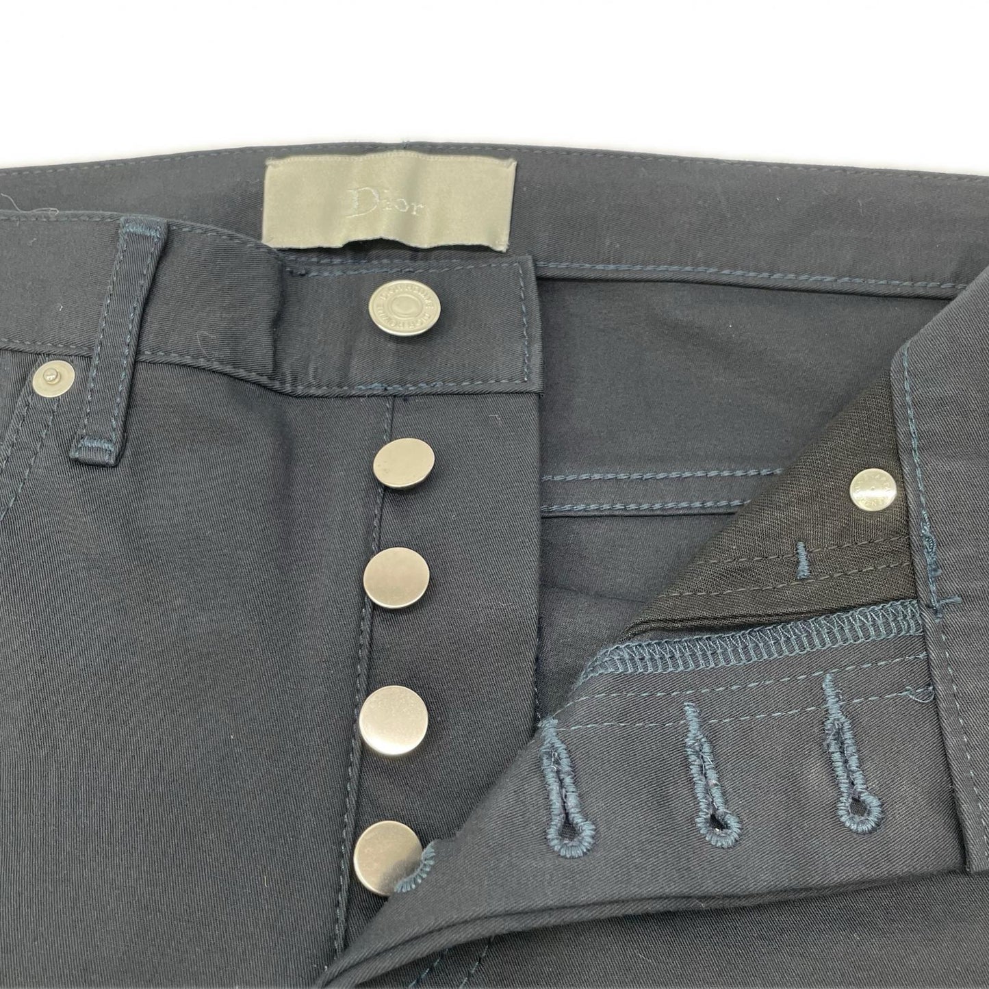 DIOR 08SS Kris Era Cotton Skinny Pants Black Size 27