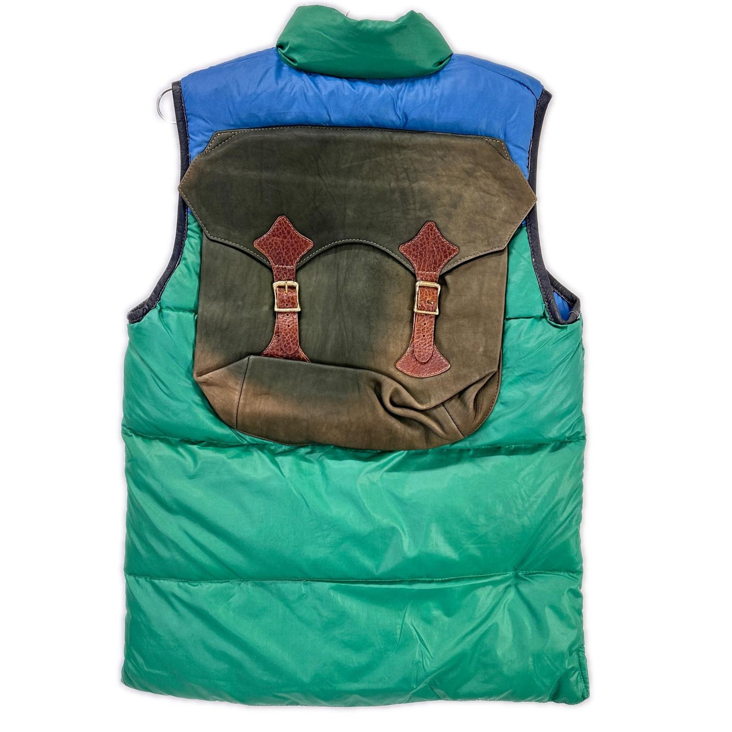 Green Blue Brown Belt Remake Down Vest