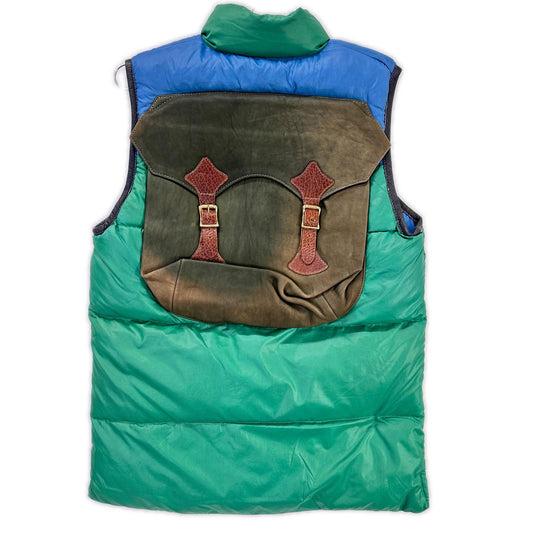 Green Blue Brown Belt Remake Down Vest