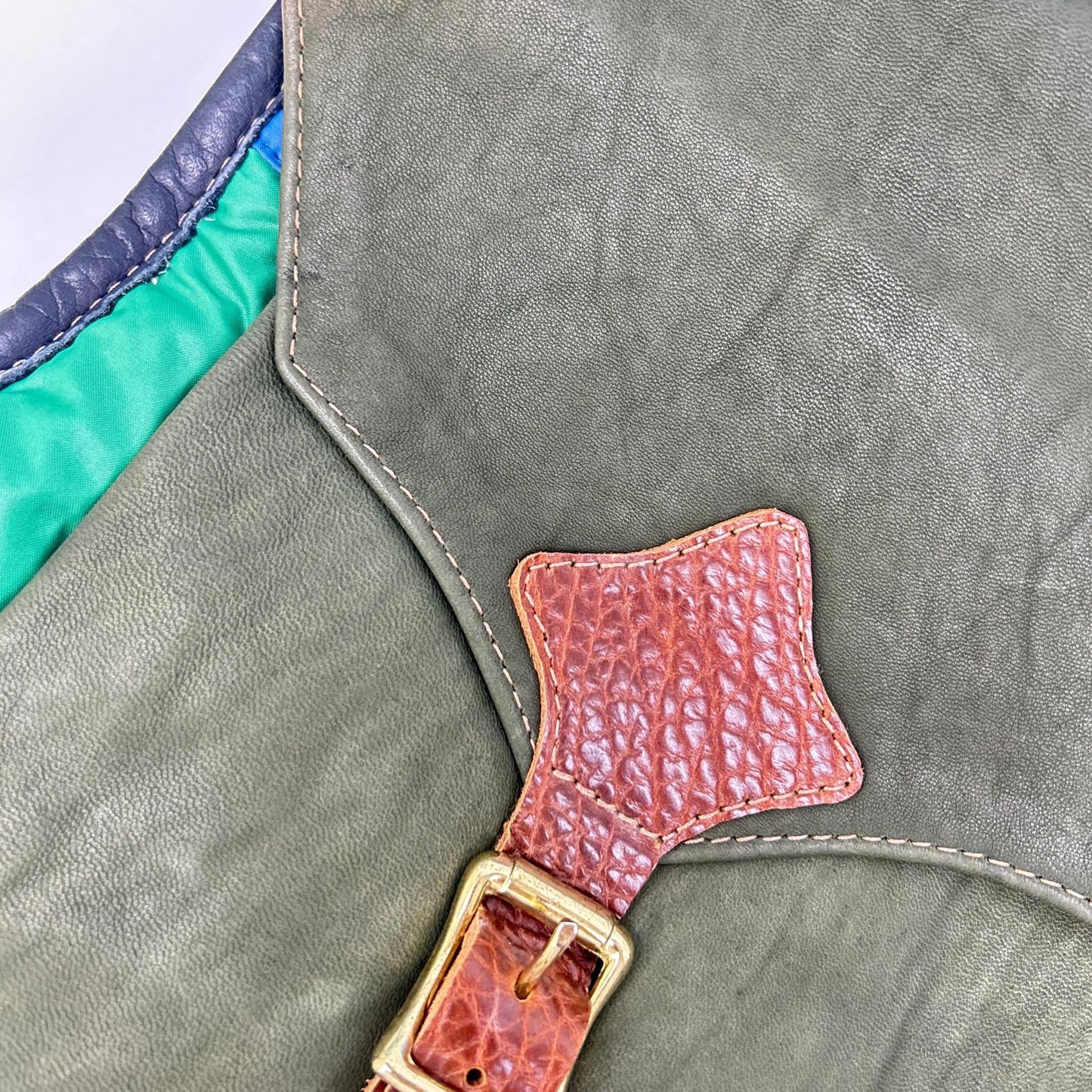 Green Blue Brown Belt Remake Down Vest