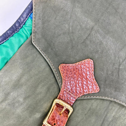 Green Blue Brown Belt Remake Down Vest
