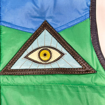 Green Blue Brown Belt Remake Down Vest