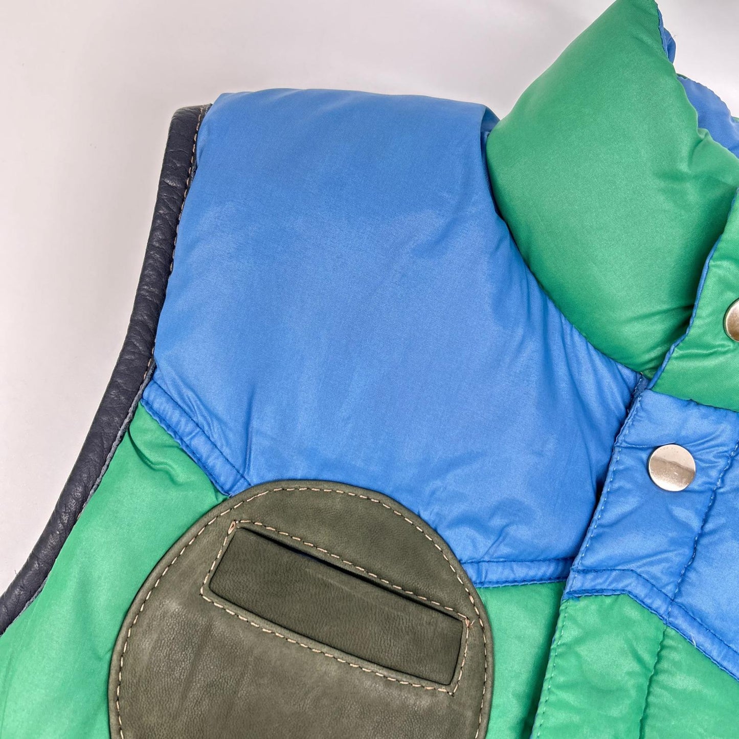 Green Blue Brown Belt Remake Down Vest