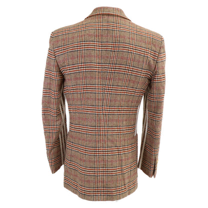 GUCCI x adidas Brown Glencheck Breasted Jacket Size 44
