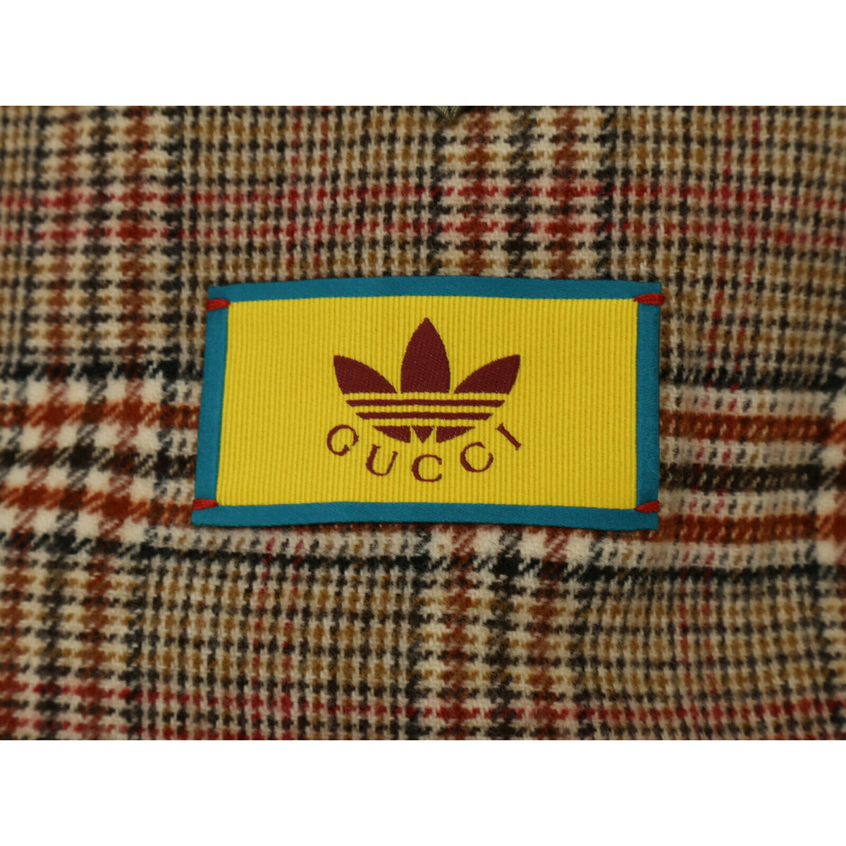 GUCCI x adidas Brown Glencheck Breasted Jacket Size 44