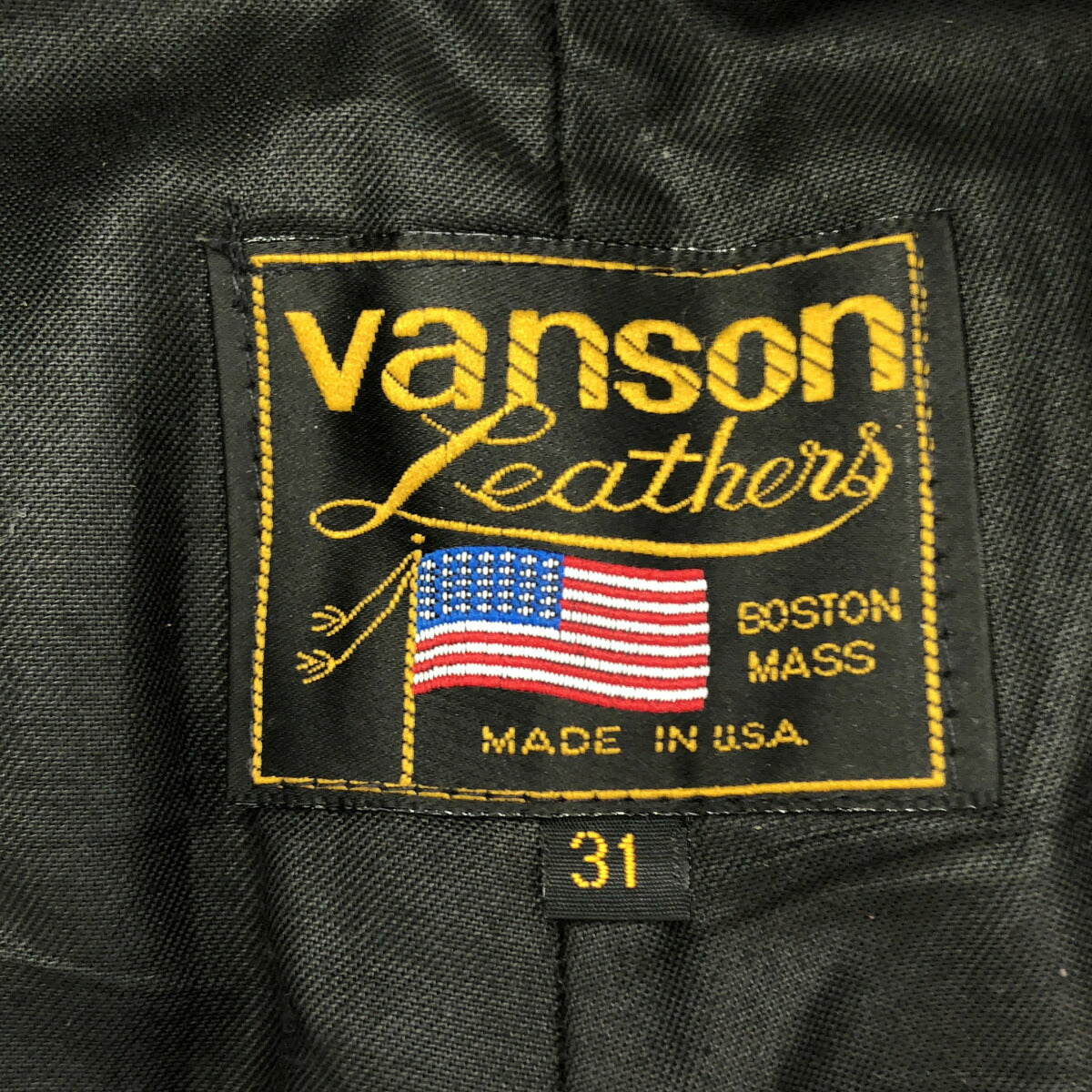 VANSON Black Leather Pants Size 31