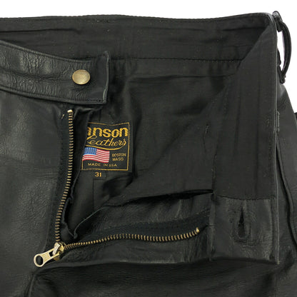 VANSON Black Leather Pants Size 31