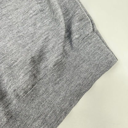 BURBERRY Gray Oak Leaf Crest Knit Sweater Size S