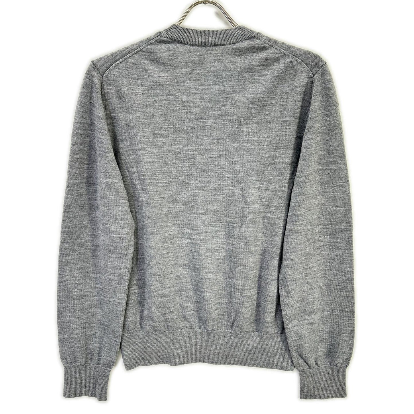 BURBERRY Gray Oak Leaf Crest Knit Sweater Size S