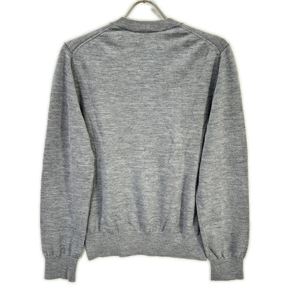 BURBERRY Gray Oak Leaf Crest Knit Sweater Size S