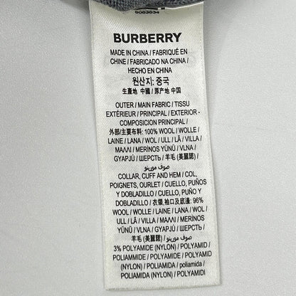 BURBERRY Gray Oak Leaf Crest Knit Sweater Size S