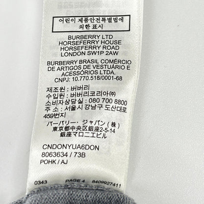 BURBERRY Gray Oak Leaf Crest Knit Sweater Size S