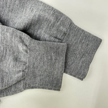 BURBERRY Gray Oak Leaf Crest Knit Sweater Size S