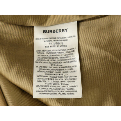 BURBERRY Cashmere Blend Wool Notched Lapel Coat Size 50