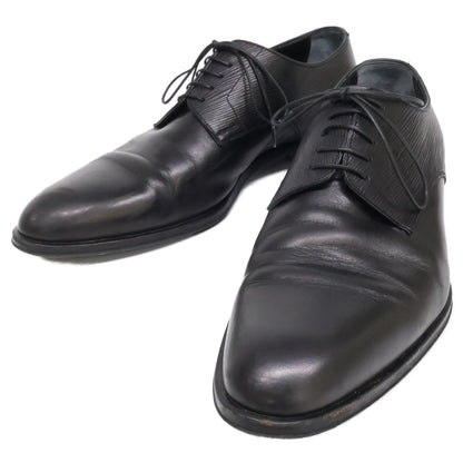LOUIS VUITTON Wall Street Line Epi Derby Shoes Black Sneakers Size 8