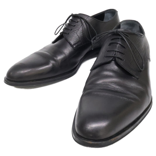 LOUIS VUITTON Wall Street Line Epi Derby Shoes Black Sneakers Size 8
