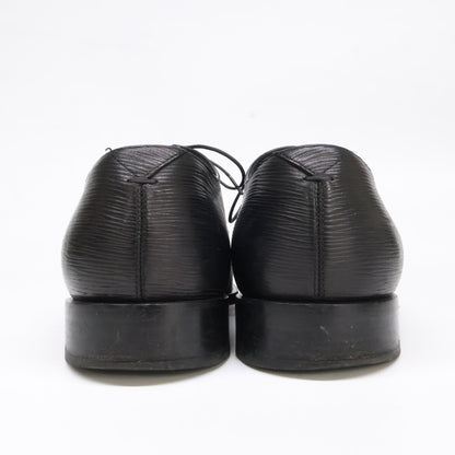LOUIS VUITTON Wall Street Line Epi Derby Shoes Black Sneakers Size 8