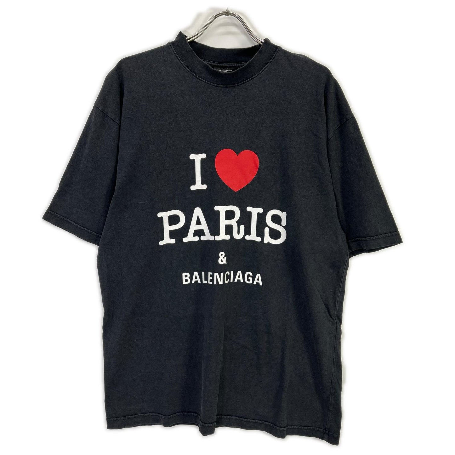 BALENCIAGA Black "I LOVE PARIS" T-Shirt Size XS