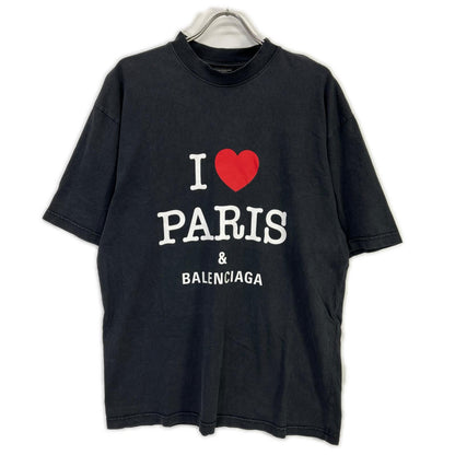 BALENCIAGA Black "I LOVE PARIS" T-Shirt Size XS