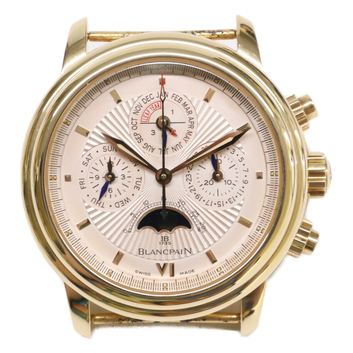 BLANCPAIN 18K Leman Perpetual Calendar Moonphase Watch