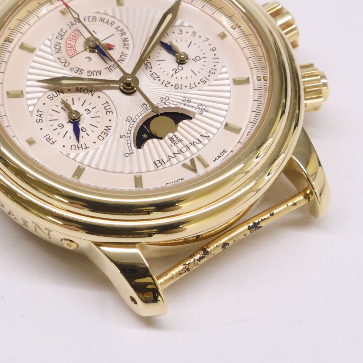 BLANCPAIN 18K Leman Perpetual Calendar Moonphase Watch