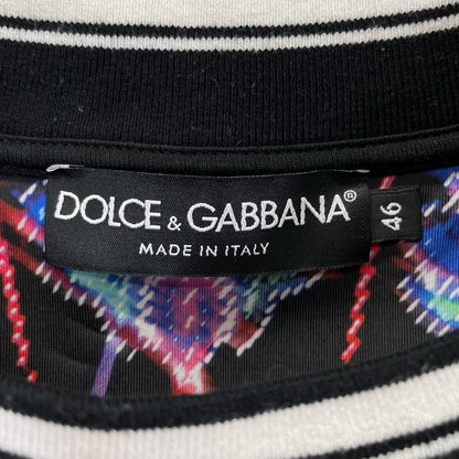 DOLCE&GABBANA Black All-Over Pattern Sweatshirt Size 46
